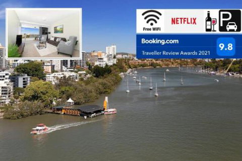 Amazing River View 3 Bedroom Apartment Brisbane CBD Netflix Fast Wifi Carpark - Airlie Beach Holiday 0
